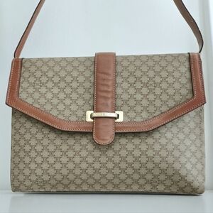 Authentic CELINE Macadam Crossbody Clutch Shoulder Vintage Bag WOC